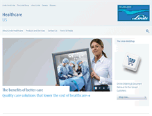 Tablet Screenshot of linde-healthcare.us