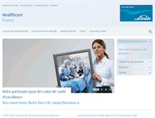 Tablet Screenshot of linde-healthcare.fr